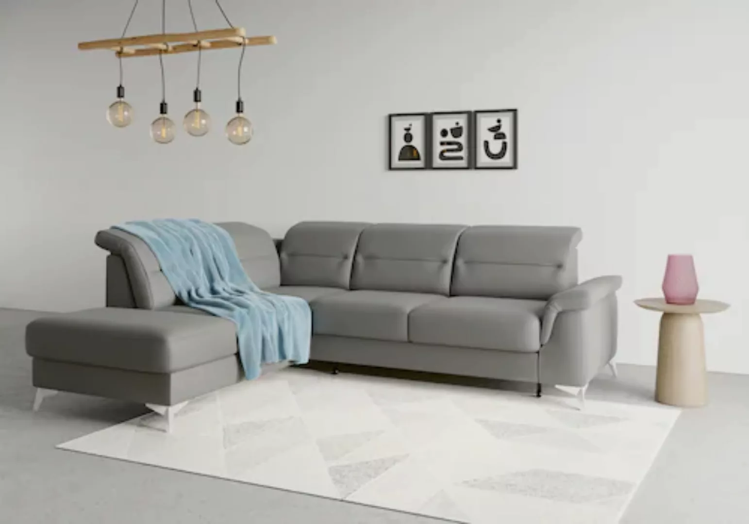 sit&more Ecksofa "Sinatra L-Form", mit Ottomane, optional mit Kopfteilverst günstig online kaufen