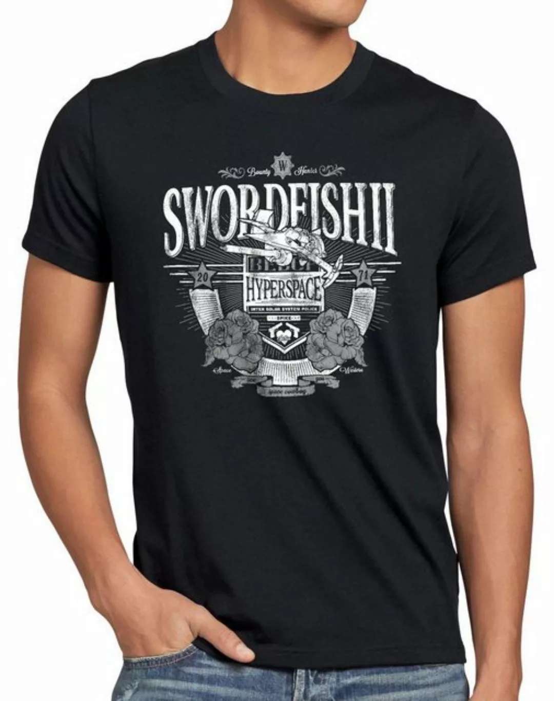 style3 T-Shirt Bebop Hyperspace swordfish anime mono racer cowboy günstig online kaufen