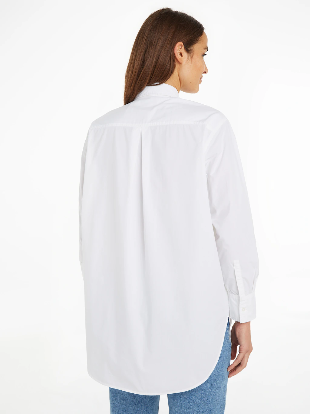 Calvin Klein Jeans Longbluse "LONG COTTON UTILITY LS SHIRT", mit Logopatch günstig online kaufen