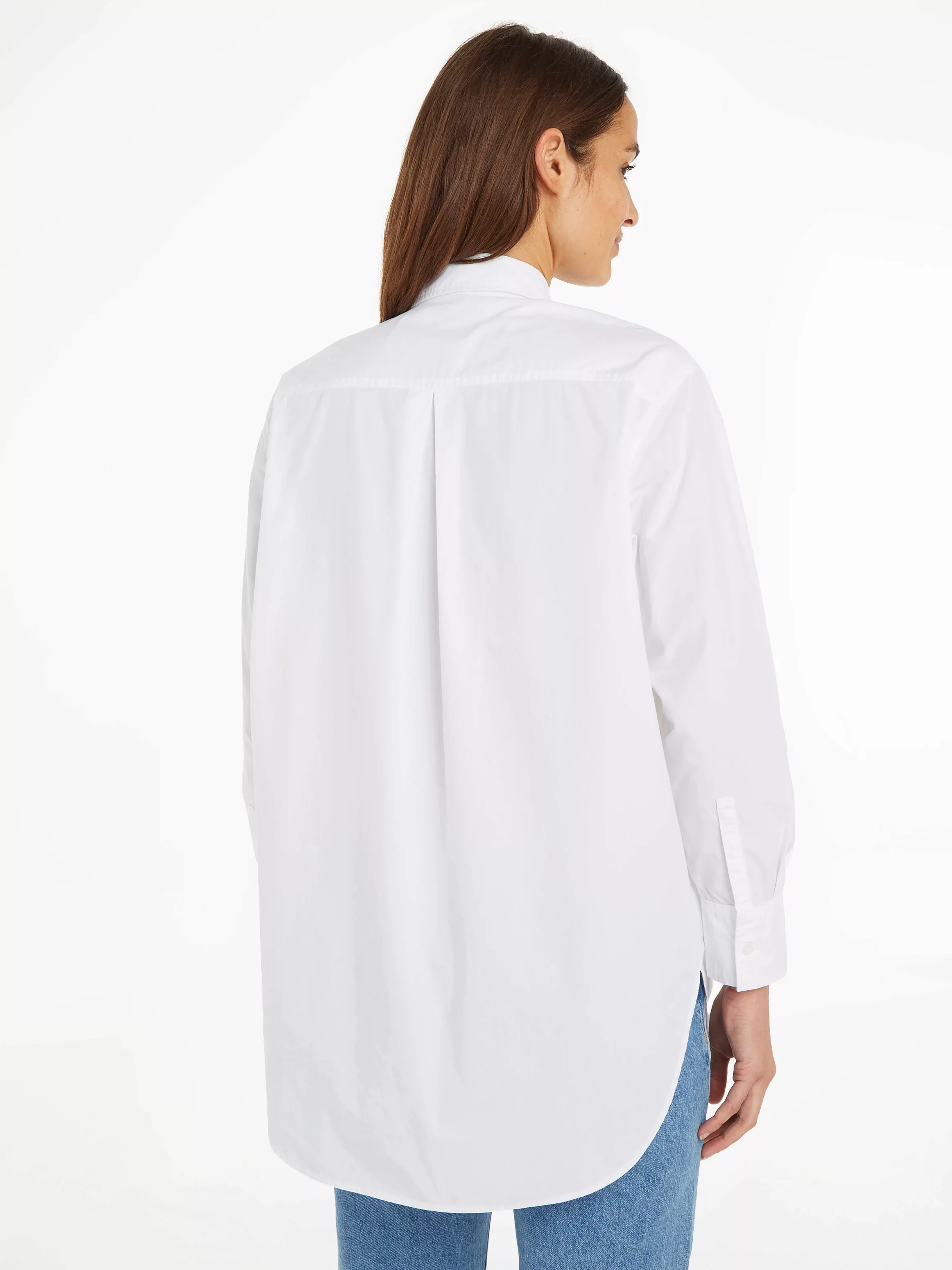 Calvin Klein Jeans Longbluse LONG COTTON UTILITY LS SHIRT mit Logopatch günstig online kaufen