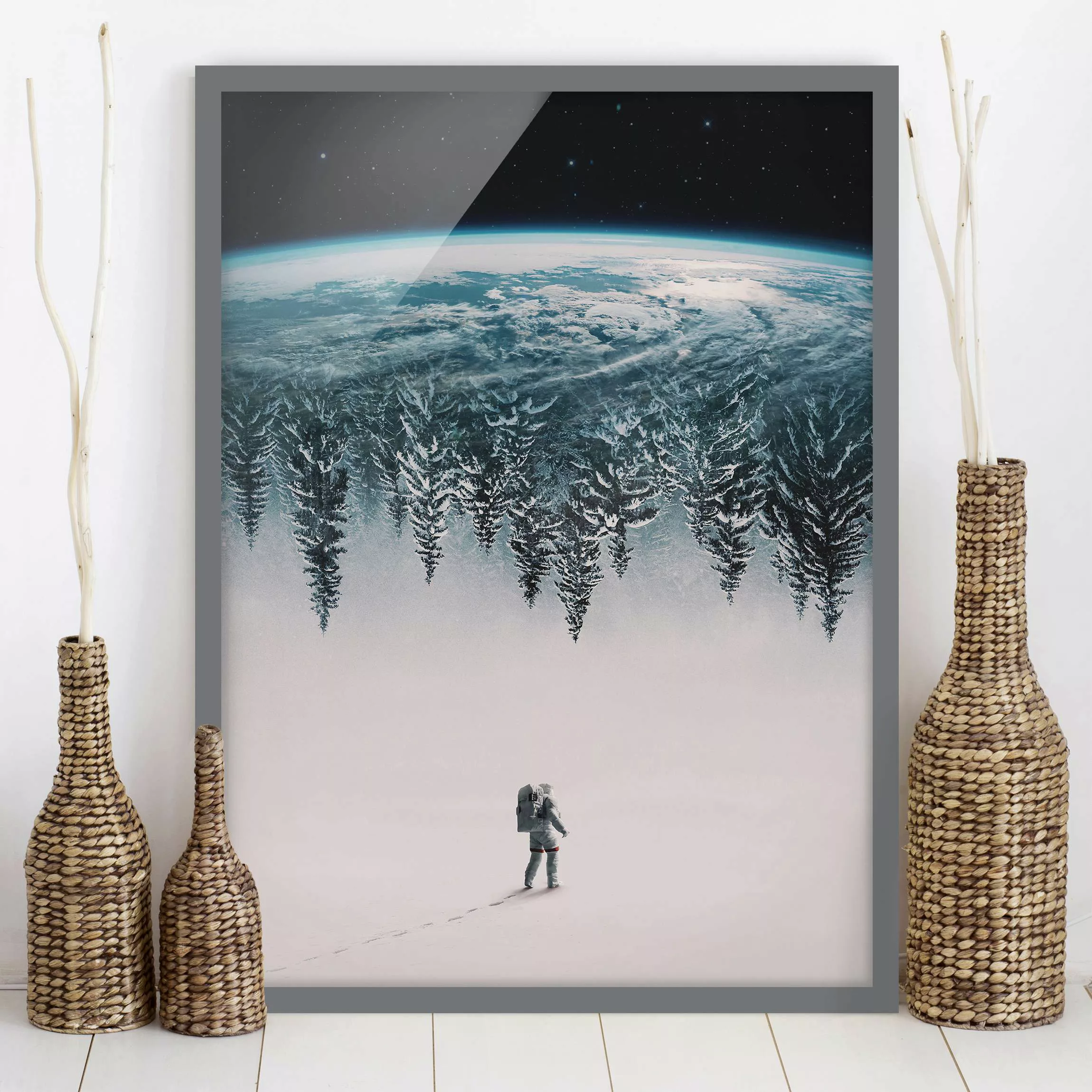 Bild mit Rahmen Enkel Dika - Kosmischer Winter günstig online kaufen