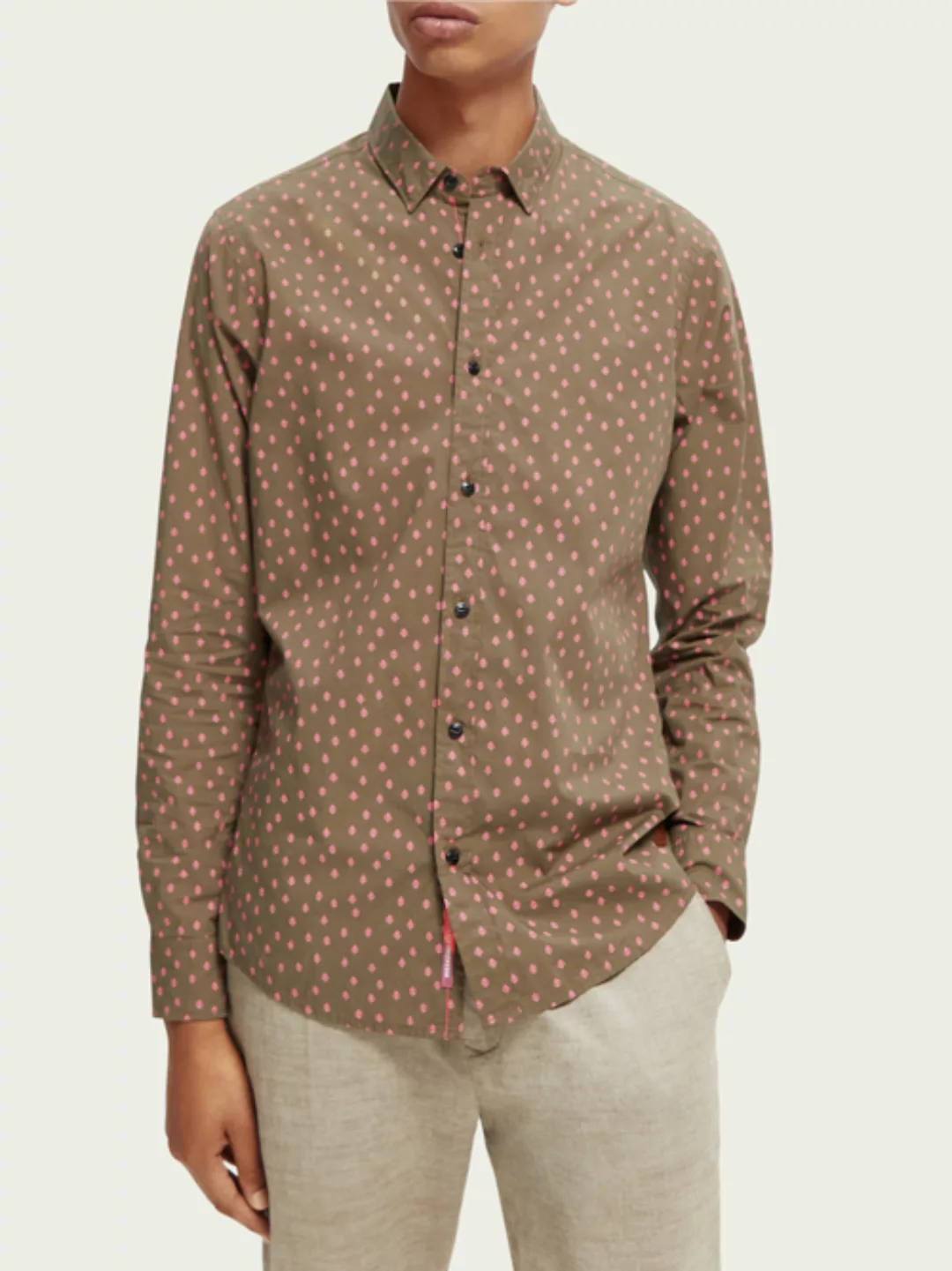 Scotch & Soda Shirt im Slim Fit aus Popelin mit Print günstig online kaufen