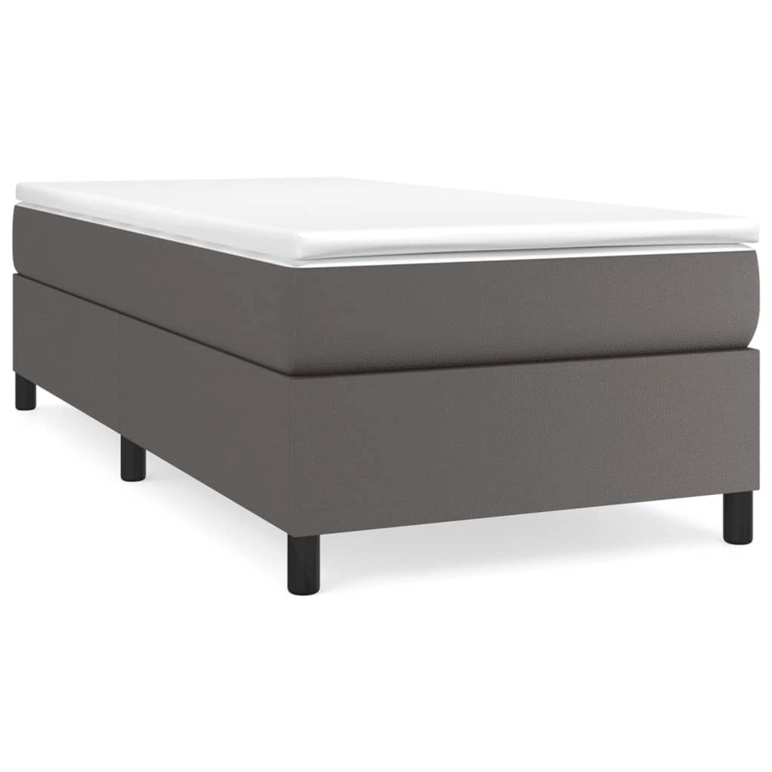 vidaXL Boxspringbett Grau 90x200 cm Kunstleder1465966 günstig online kaufen