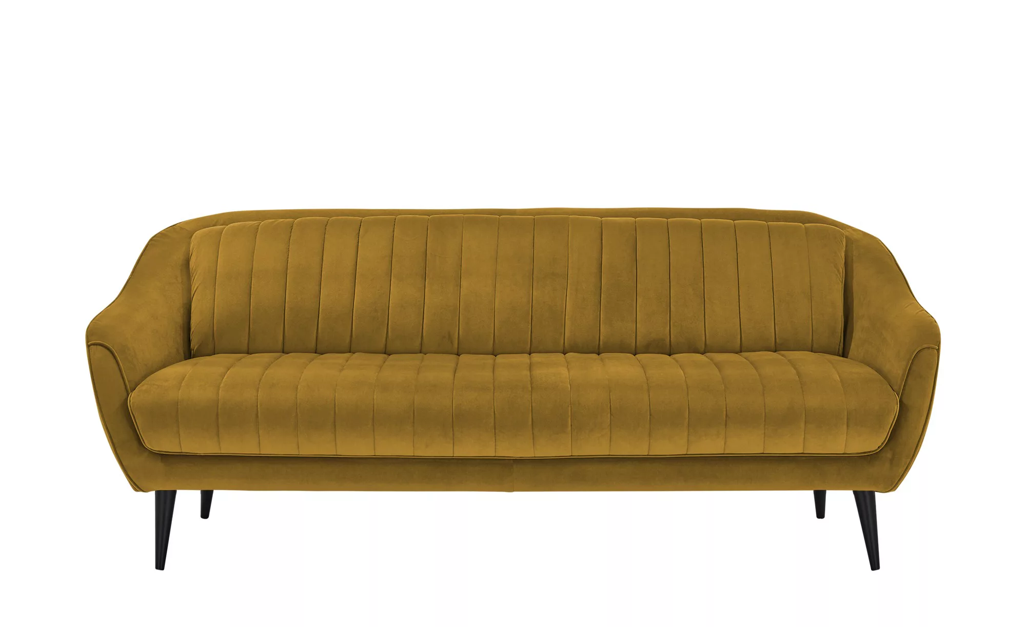 Sofa - gelb - 215 cm - 83 cm - 90 cm - Polstermöbel > Sofas > 3-Sitzer - Mö günstig online kaufen