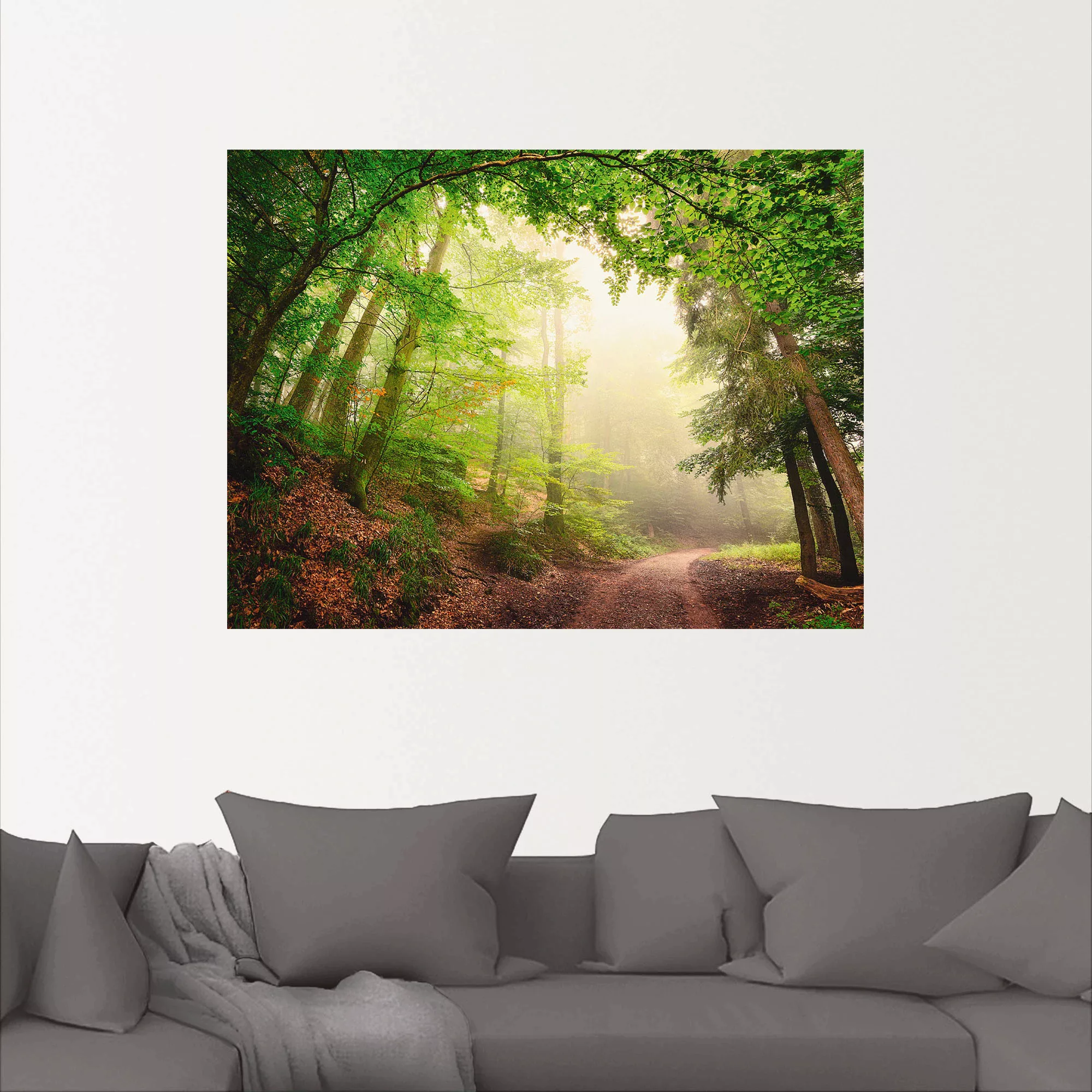 Artland Wandbild "Natürliche Torbögen durch Bäume", Wald, (1 St.), als Alub günstig online kaufen