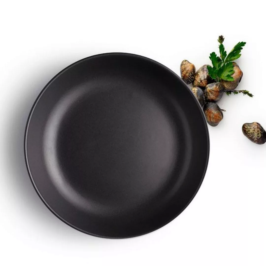 Dessertteller Nordic kitchen keramik schwarz / Ø 18 cm - Steinzeug - Eva So günstig online kaufen