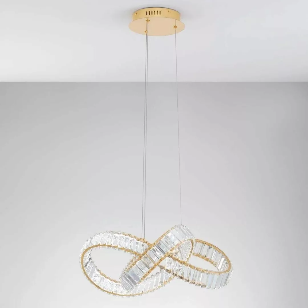 LED Pendelleuchte Conceto I in Gold und Transparent 49W 4075lm günstig online kaufen