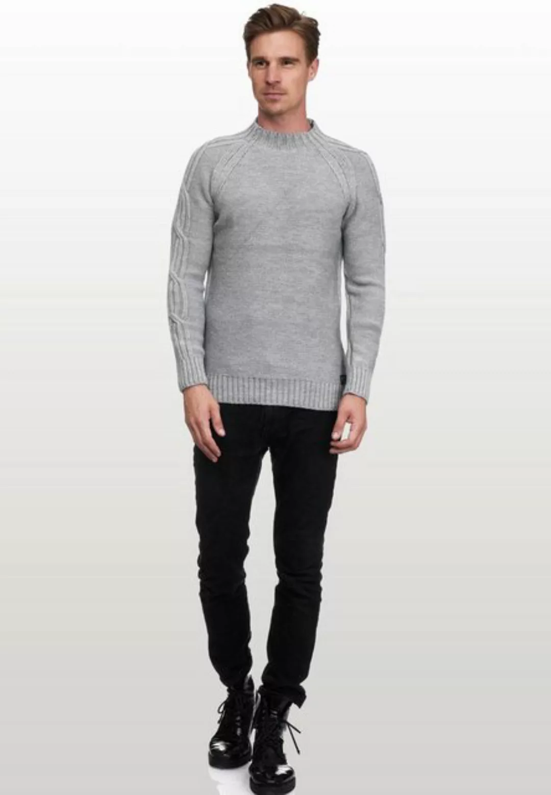 Rusty Neal Strickpullover mit elegantem Stehkragen günstig online kaufen