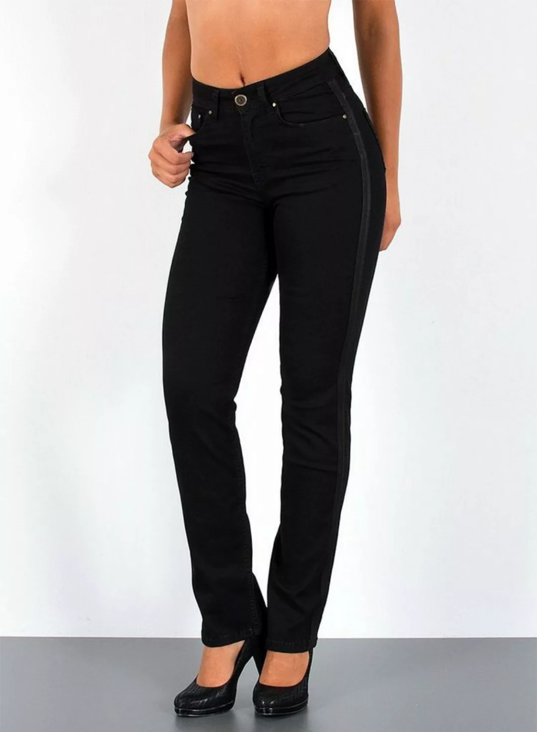 ESRA Straight-Jeans G500 Damen Straight Fit Jeans High Waist, bis Übergröße günstig online kaufen