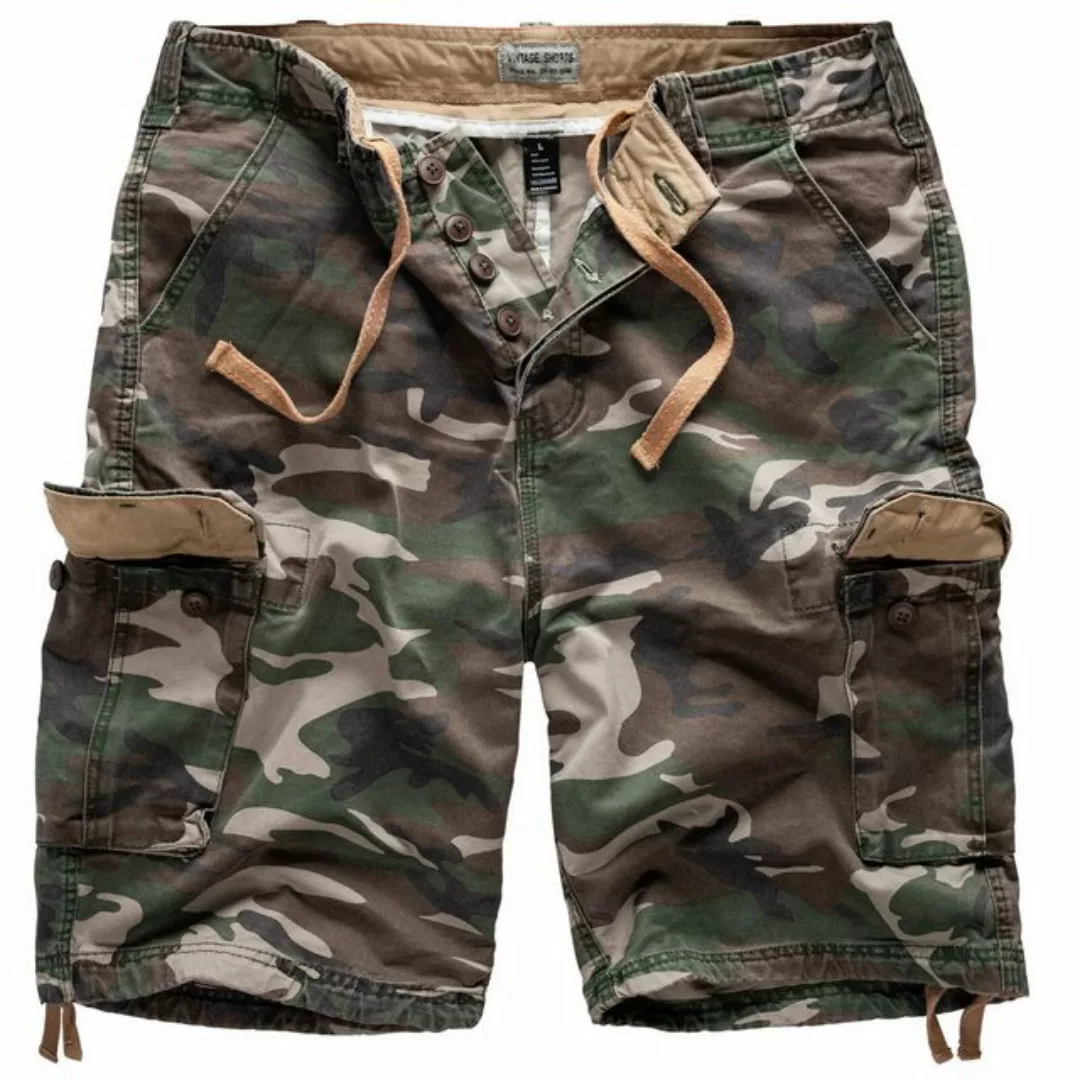 Trooper Cargoshorts Vintage Bermuda Baumwolle Sommer Shorts Kurze Hose Army günstig online kaufen