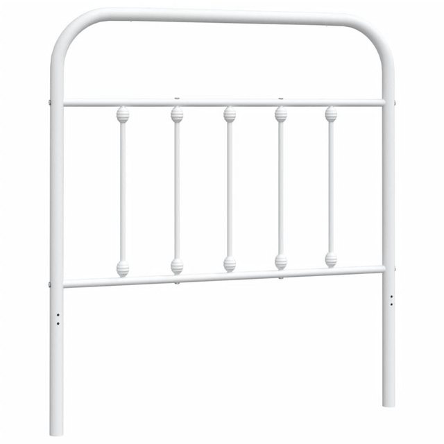 vidaXL Bett, Kopfteil Metall Weiß 80 cm günstig online kaufen