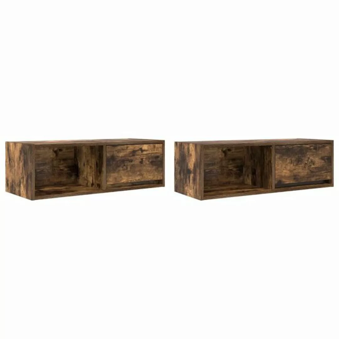 vidaXL TV-Schrank TV-Schränke 2 Stk. Räuchereiche 80x31x25,5 cm Holzwerksto günstig online kaufen