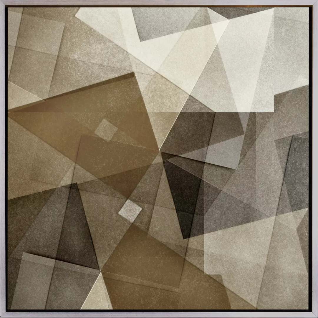 queence Leinwandbild "Abstrakt Erdtöne", Abstrakt, mit einem Schattenfugenr günstig online kaufen