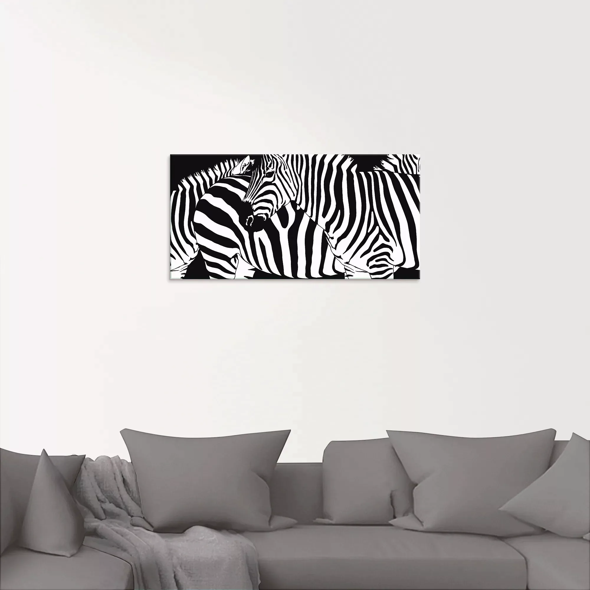 Artland Glasbild »Zebrastreifen«, Wildtiere, (1 St.) günstig online kaufen