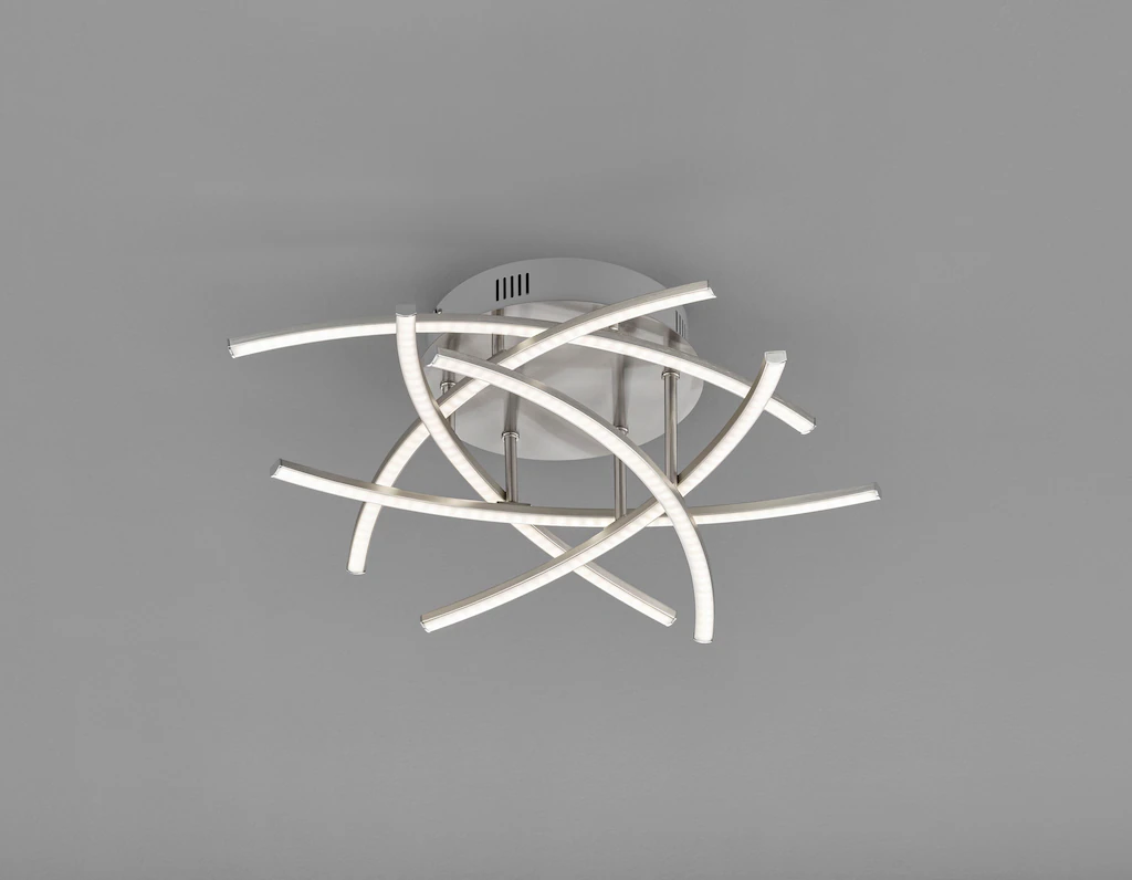LED-Deckenlampe Cross Tunable White, 6-fl, nickel günstig online kaufen