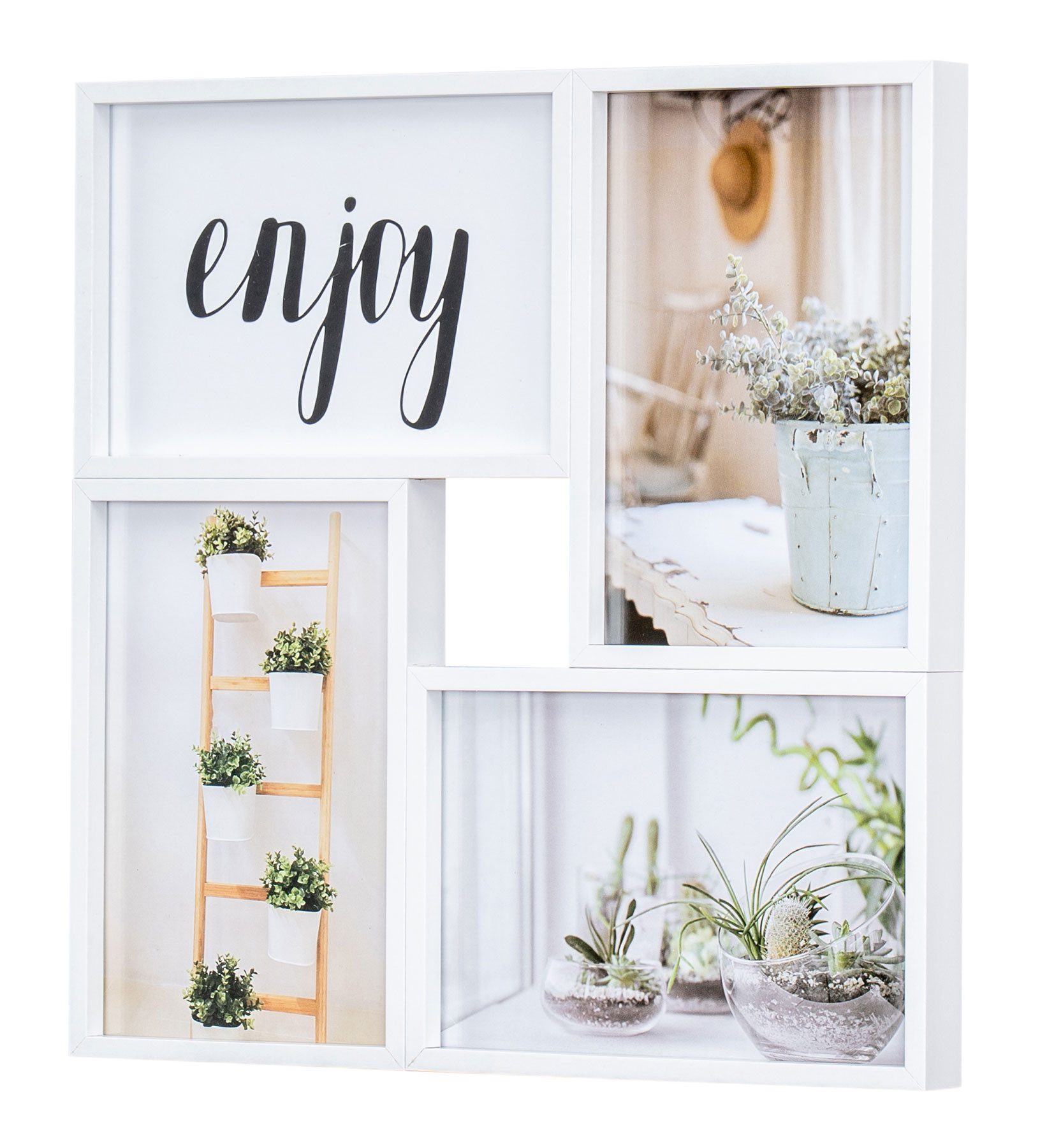 Levandeo® Bilderrahmen Collage, Bilderrahmen Weiß Holz günstig online kaufen