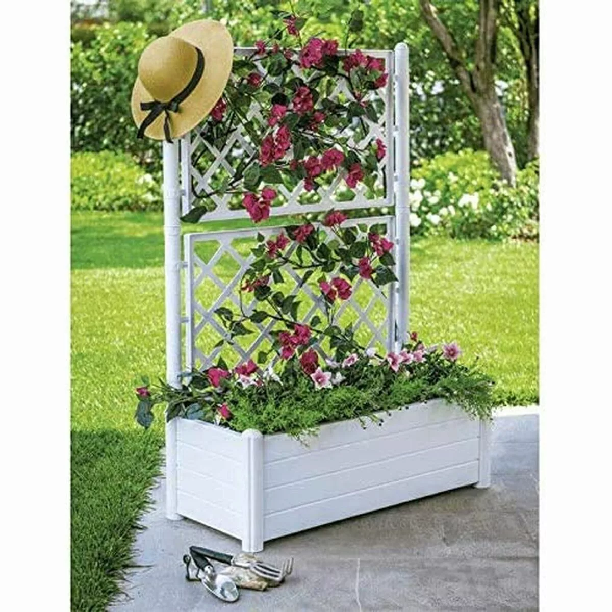 Blumentopf Stefanplast 100 X 43 X 142 Cm Rechteckig Weiß günstig online kaufen