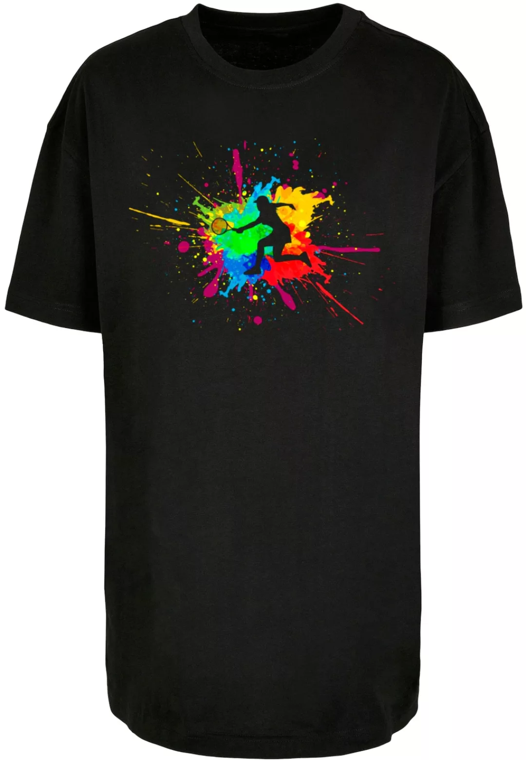 Merchcode T-Shirt "Merchcode Damen Ladies Color Splash Player Boyfriend Tee günstig online kaufen