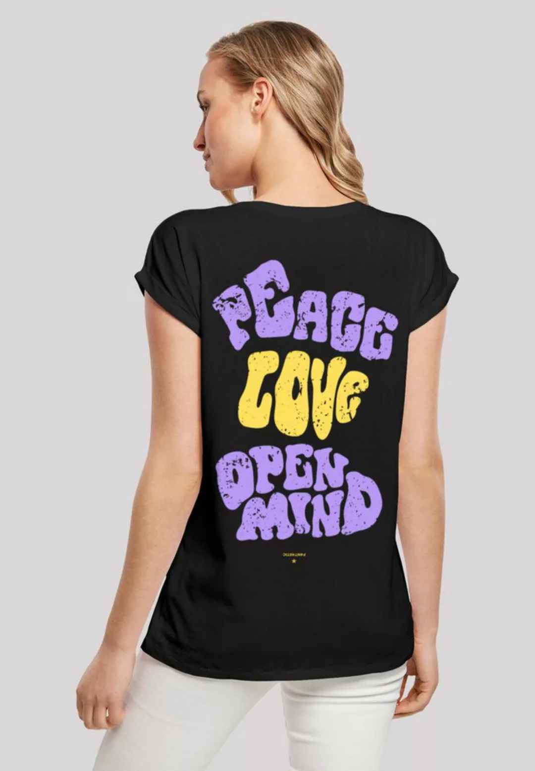 F4NT4STIC T-Shirt Peace Love and Open Mind Print günstig online kaufen