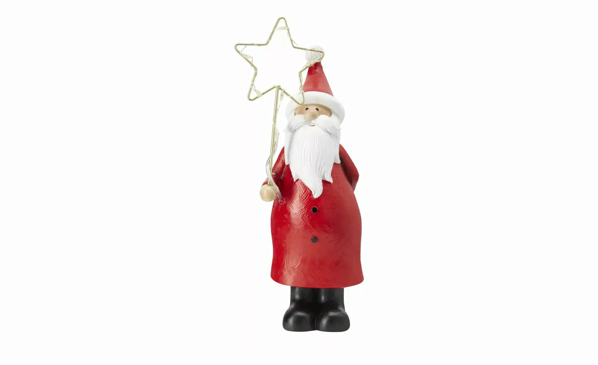 HOME STORY LED Santa Figur ¦ rot ¦ Polyresin (Kunstharz), Kunststoff, Metal günstig online kaufen