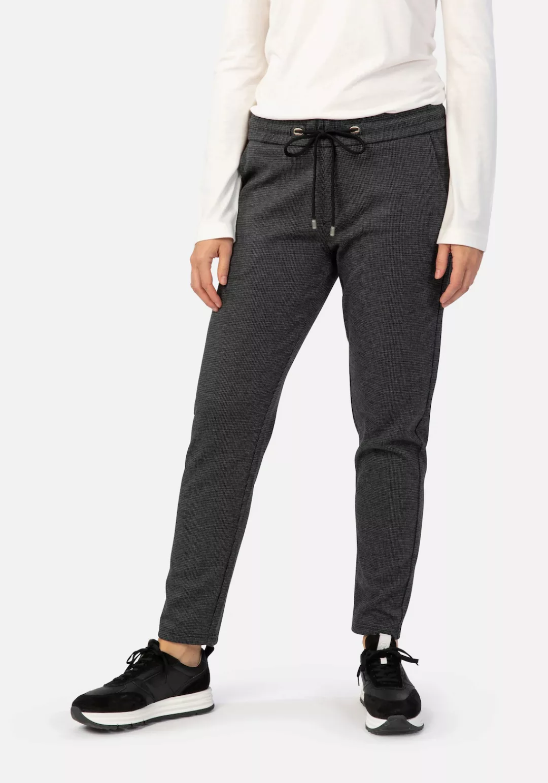 STOOKER WOMEN Jogg Pants "Easy Fit Berlin Pepita", Tapered Fit Casual Stret günstig online kaufen