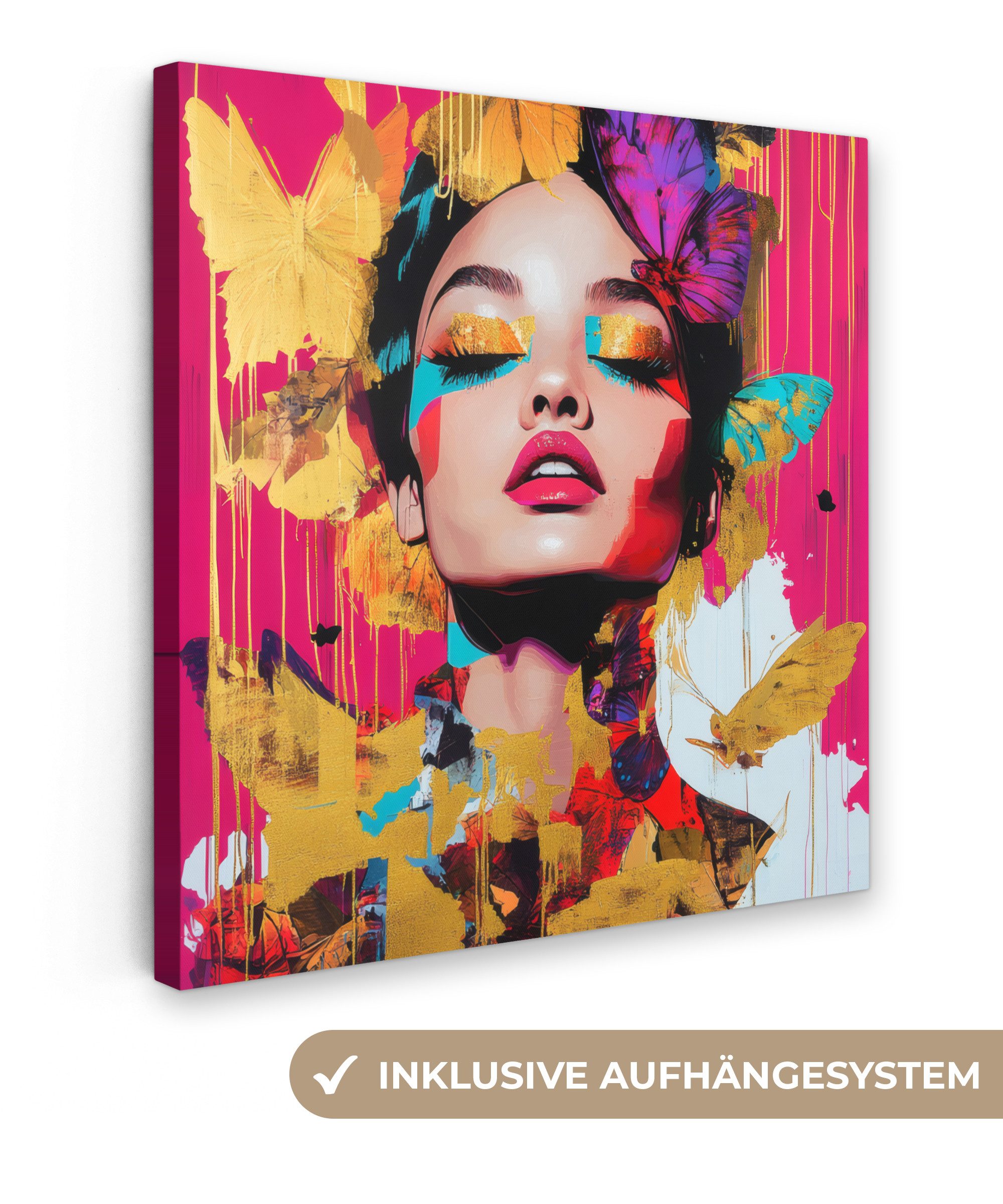 OneMillionCanvasses® Leinwandbild Frau - Abstrakt - günstig online kaufen