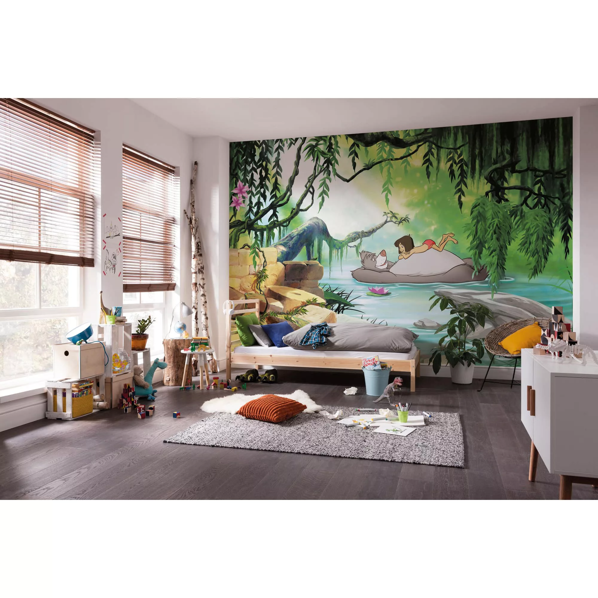 Komar Fototapete Jungle book swimming with Baloo  368 x 254 cm günstig online kaufen