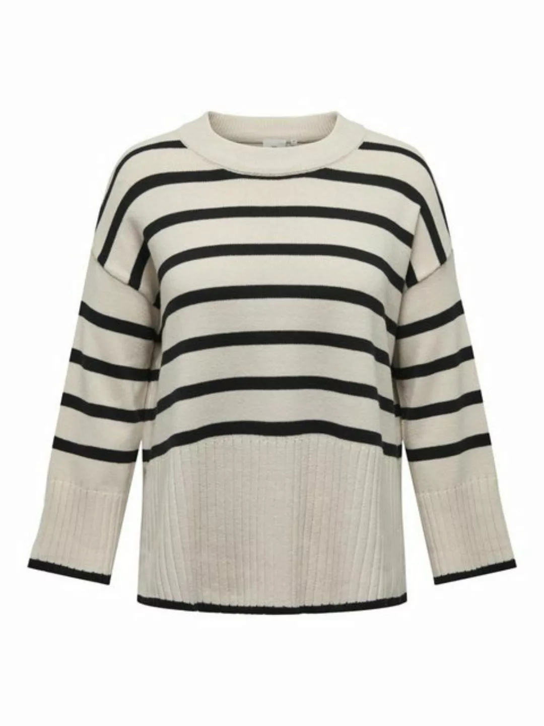 ONLY CARMAKOMA Rundhalspullover CARHELLA LS LOOSE STRIPED O-NECK KNT günstig online kaufen