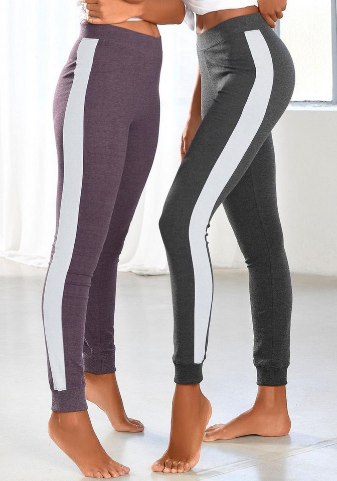 Arizona Leggings, (2er-Pack), mit breitem Streifen günstig online kaufen