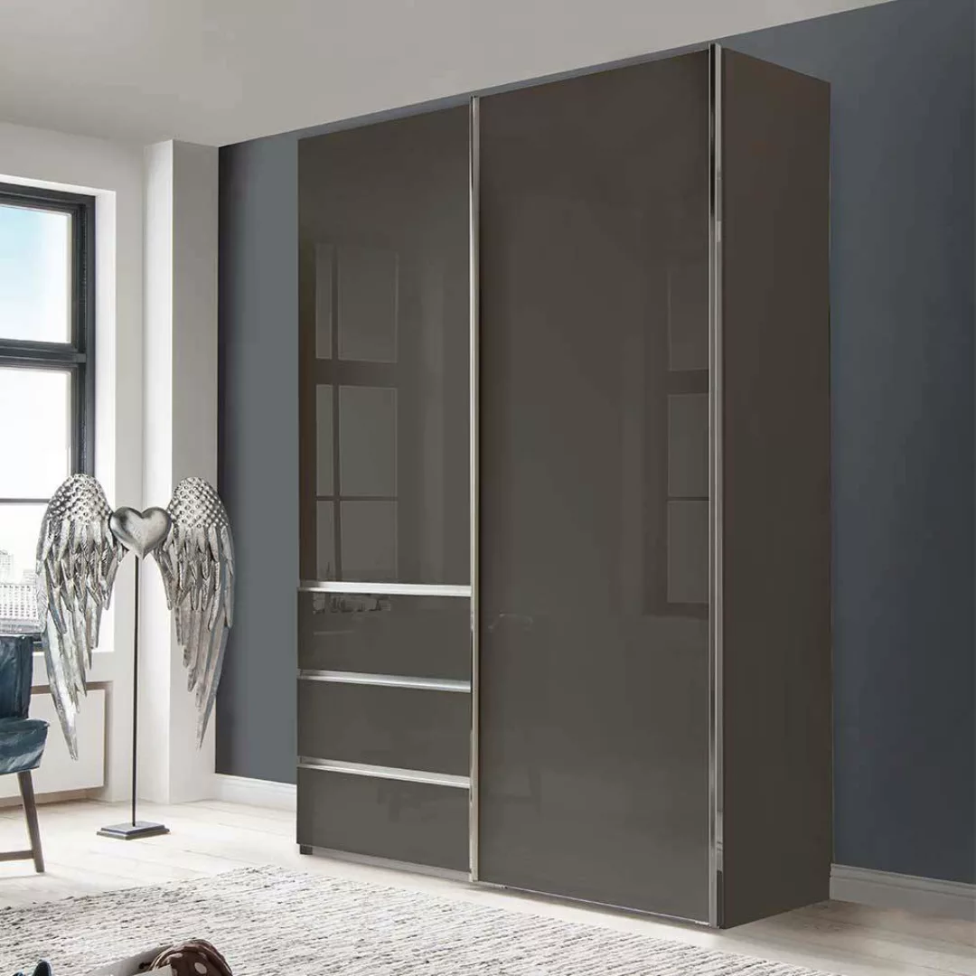 Kleiderschrank Jugendzimmer mit drei Schubladen modernem Design günstig online kaufen