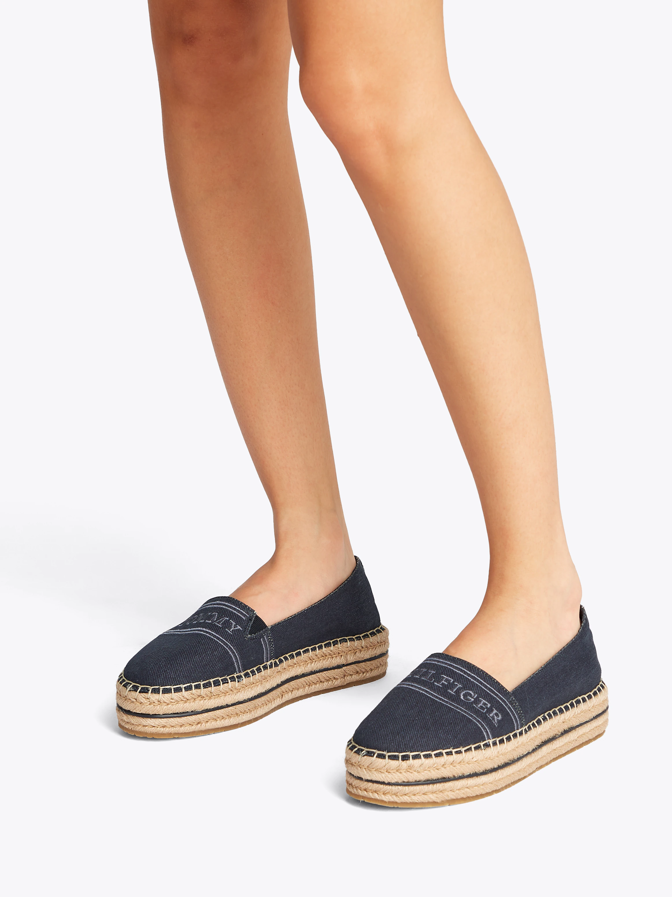 Tommy Hilfiger Espadrille "DENIM PLATFORM ESPADRILLE", Plateau, Slipper, Sc günstig online kaufen