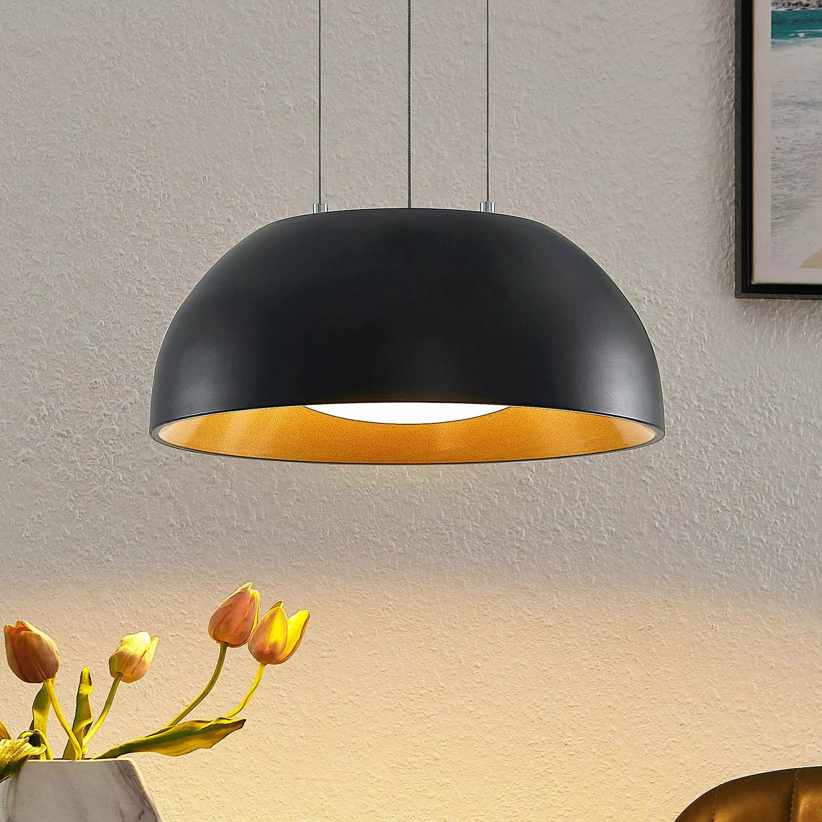 Lindby Juliven LED-Hängeleuchte, schwarz, 32 cm günstig online kaufen