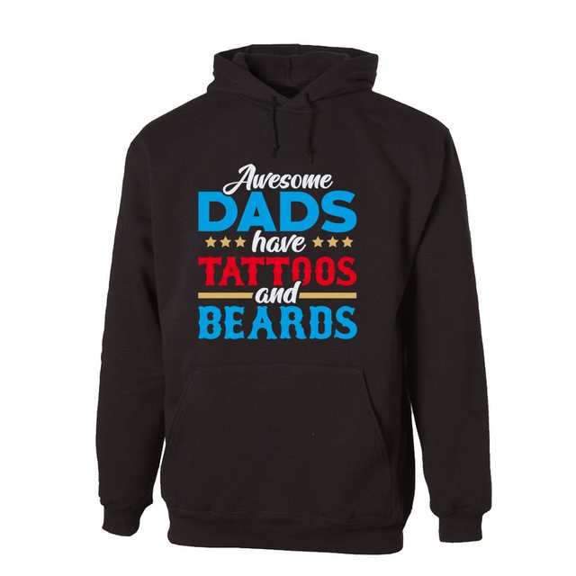 G-graphics Hoodie Awesome Dads have Tattoos and Beards mit trendigem Frontp günstig online kaufen