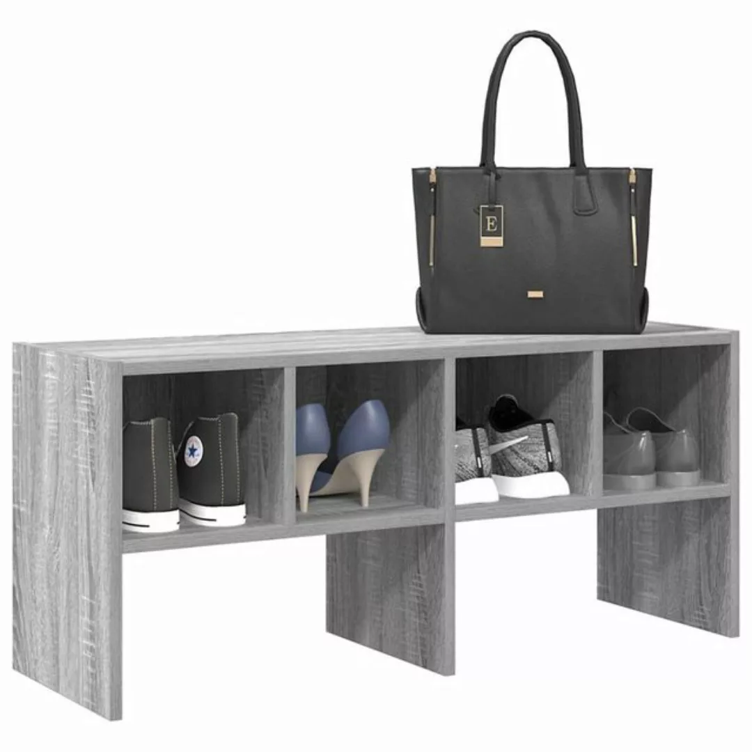 vidaXL Schuhschrank Schuhregal Stapelbar Grau Sonoma 89,5x30x40 cm günstig online kaufen