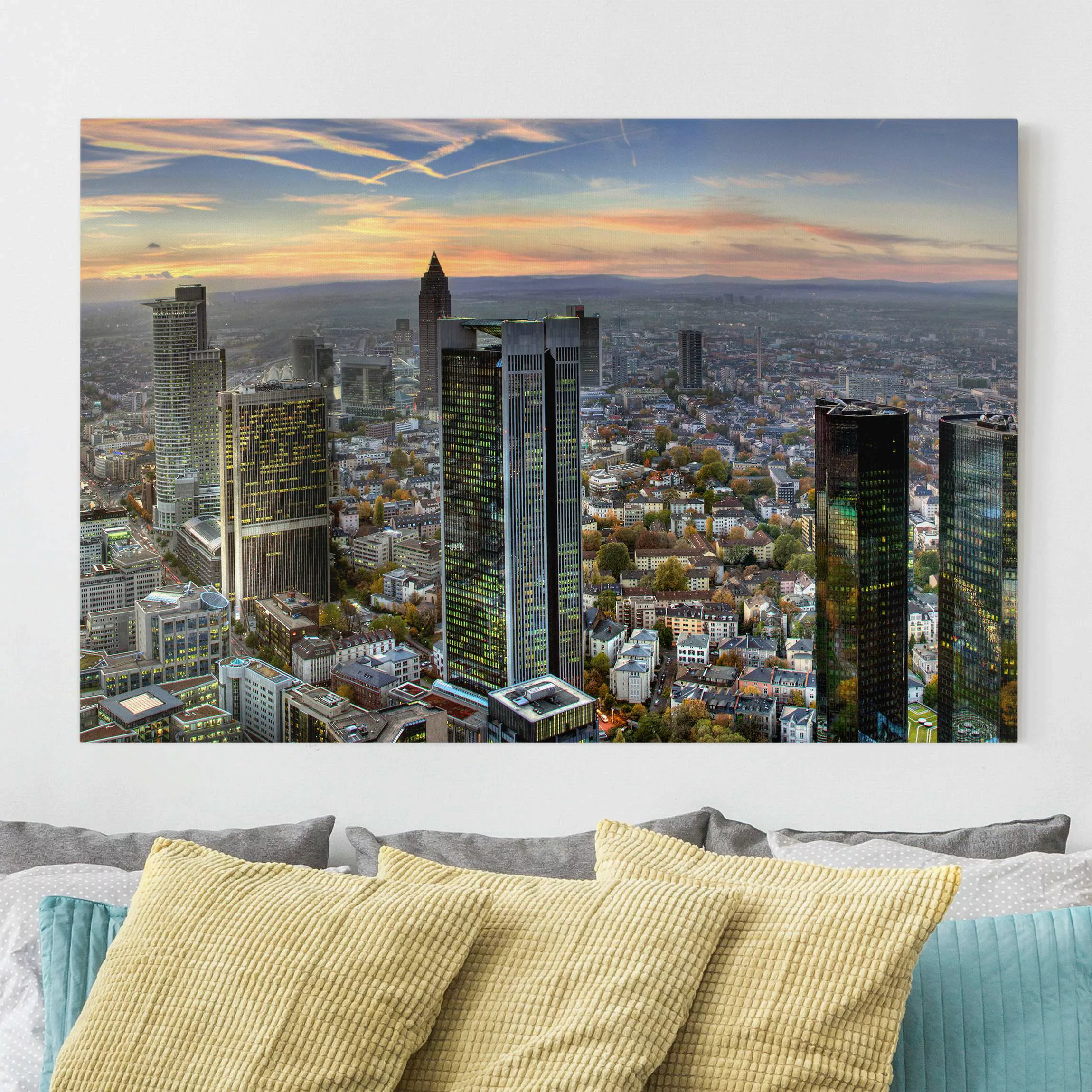 Leinwandbild Architektur & Skyline - Querformat MAINhattan günstig online kaufen