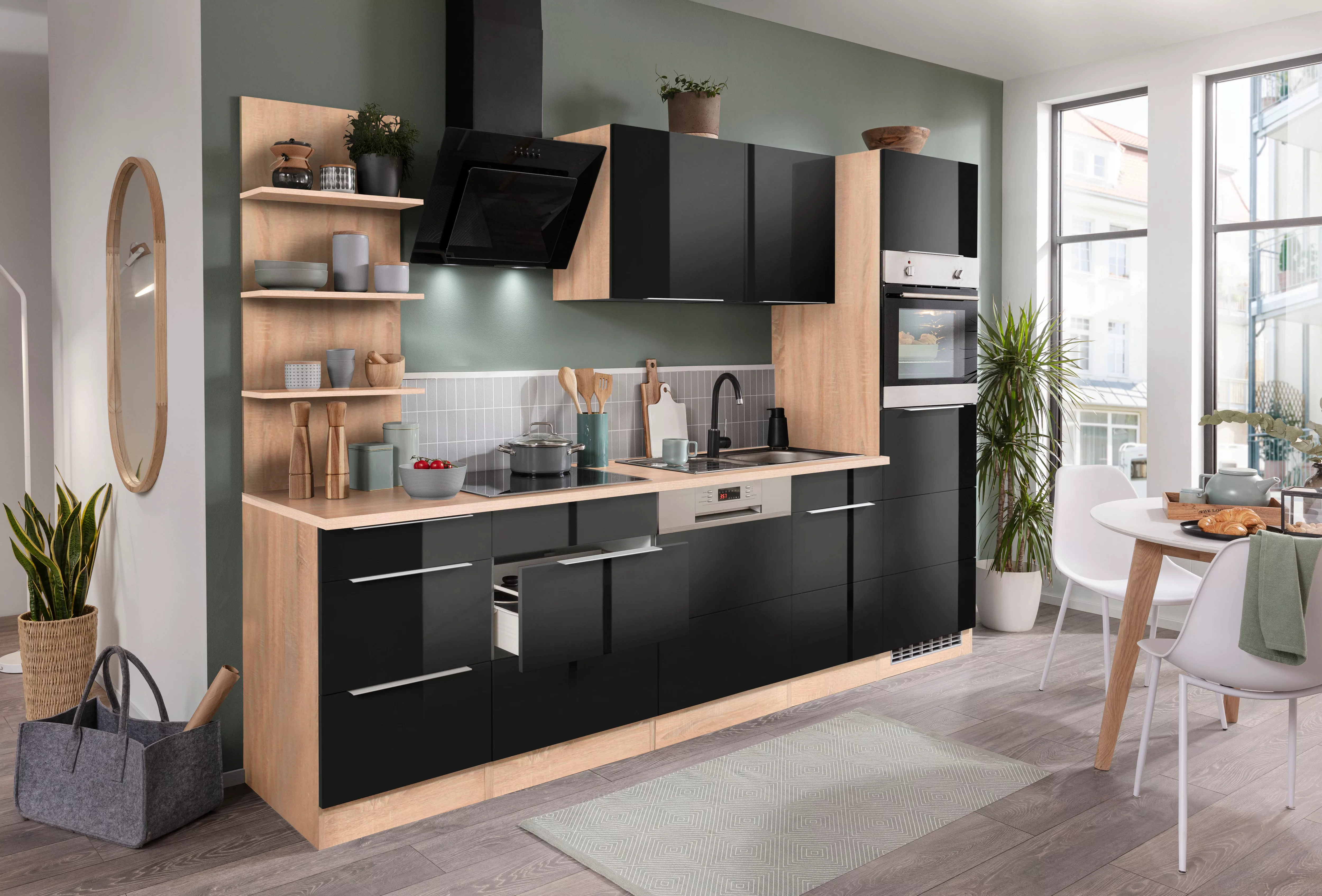 KOCHSTATION Küchenzeile "KS-Brindisi", mit E-Geräten, Breite 280 cm günstig online kaufen