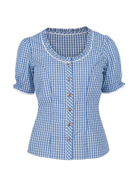 Spieth & Wensky Trachtenbluse Bluse NEUMÜHL blau günstig online kaufen