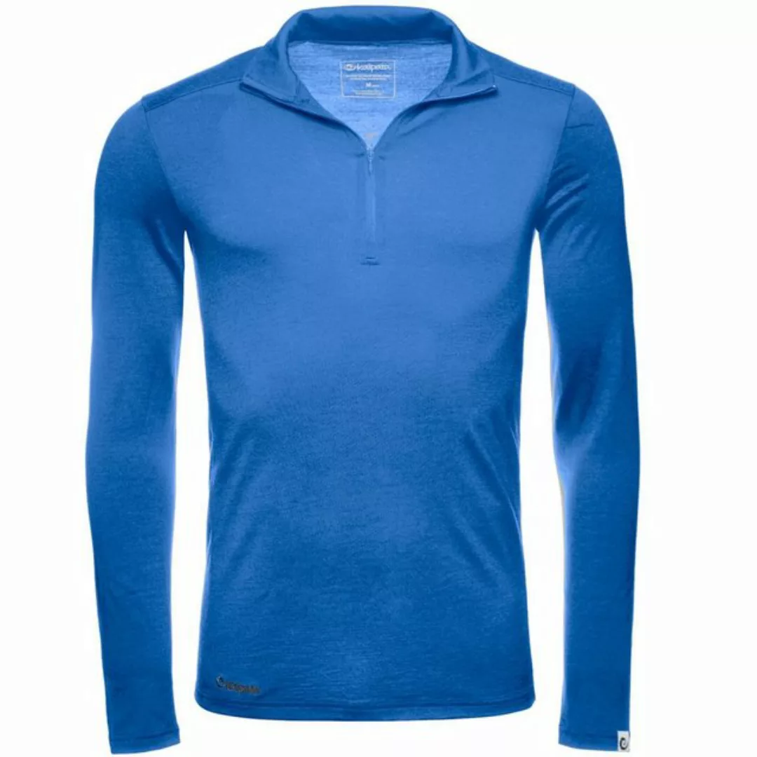 Kaipara - Merino Sportswear Langarmshirt Merino Zip-Neck Herren Slimfit 200 günstig online kaufen