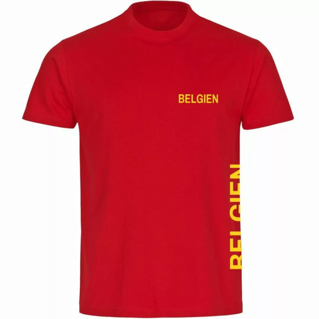 multifanshop T-Shirt Herren Belgien - Brust & Seite - Männer günstig online kaufen