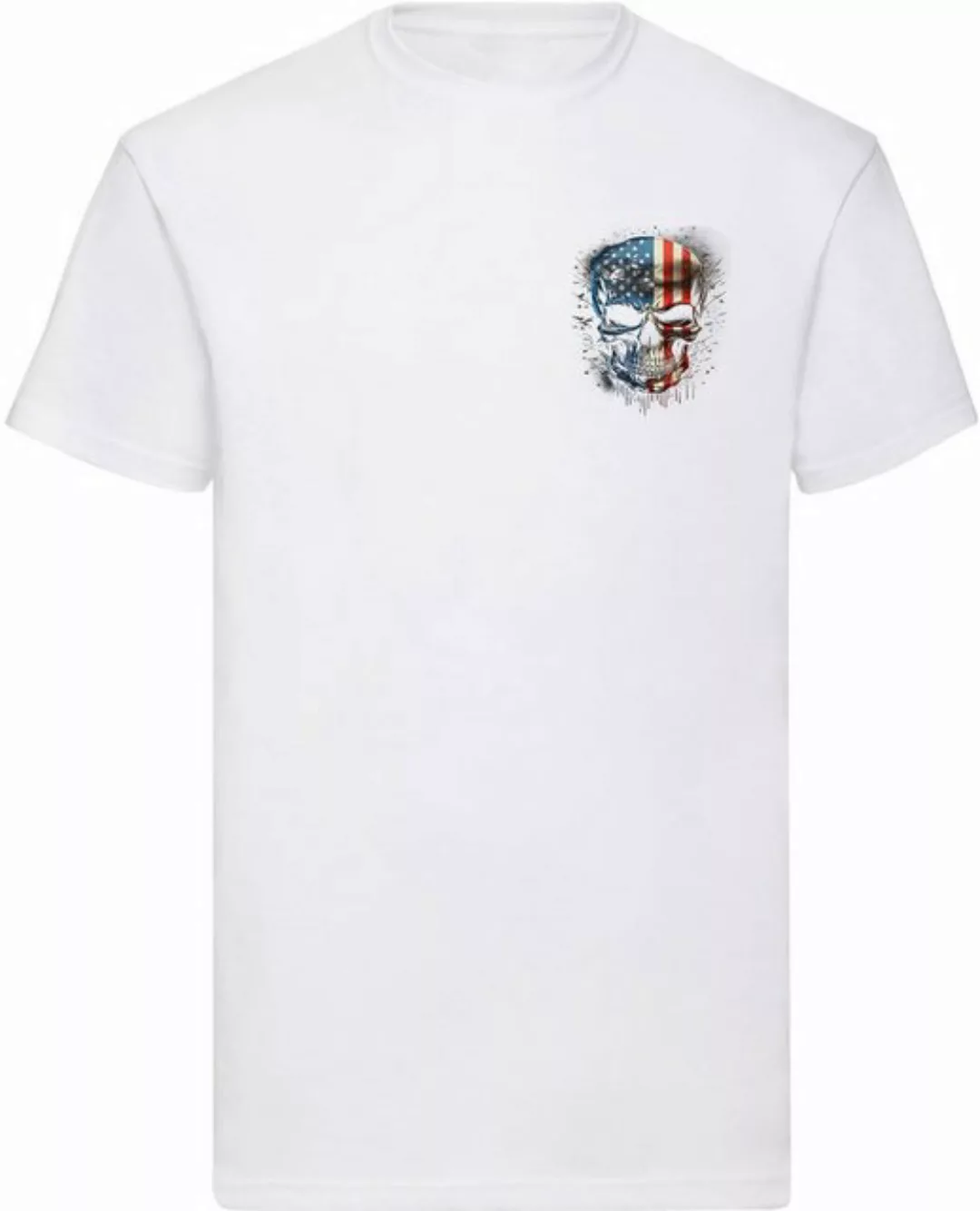 Banco T-Shirt Herren T-Shirt mit Totenkopf USA (30) Aufdruck aus 100% Baumw günstig online kaufen