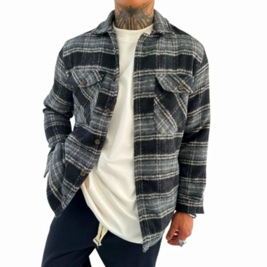 Megaman Jeans Flanellhemd Herren Flanell Jacke Holzfällerhemd, Outdoor Baum günstig online kaufen