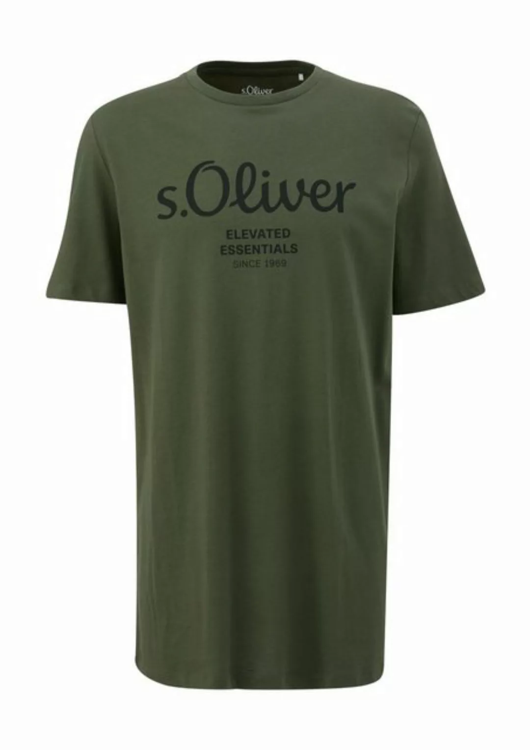 s.Oliver Kurzarmshirt T-Shirt aus Baumwolle mit Frontprint Artwork günstig online kaufen