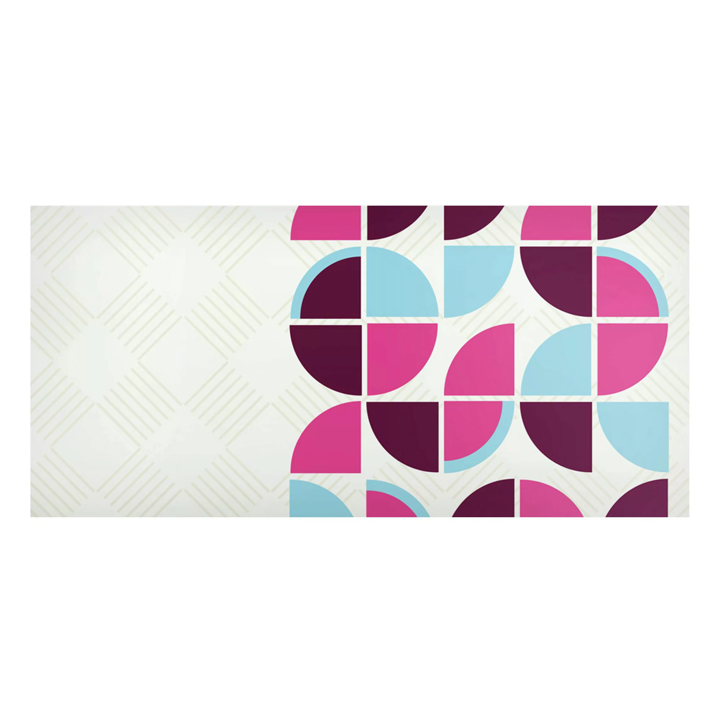 Magnettafel Muster & Textur - Querformat 2:1 Retro Kreise Musterdesign günstig online kaufen
