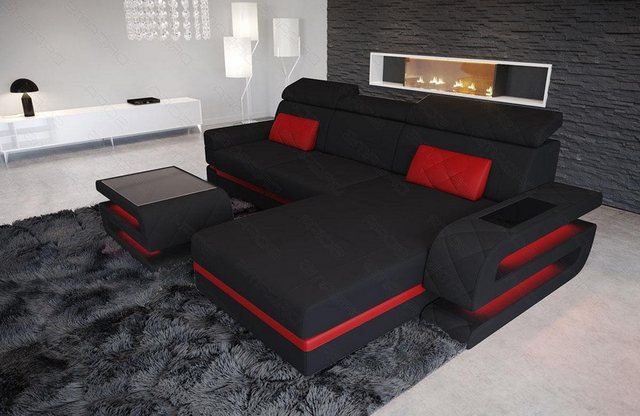 Sofa Dreams Ecksofa Polster Stoffsofa Couch Bologna L Form Stoff Sofa, Mikr günstig online kaufen