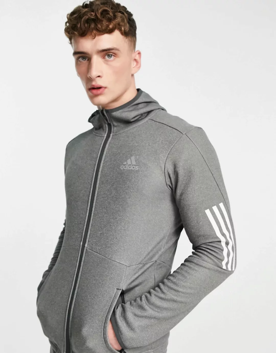 Adidas Training Sweatshirt Mit Reißverschluss XL Dgh Solid Grey günstig online kaufen