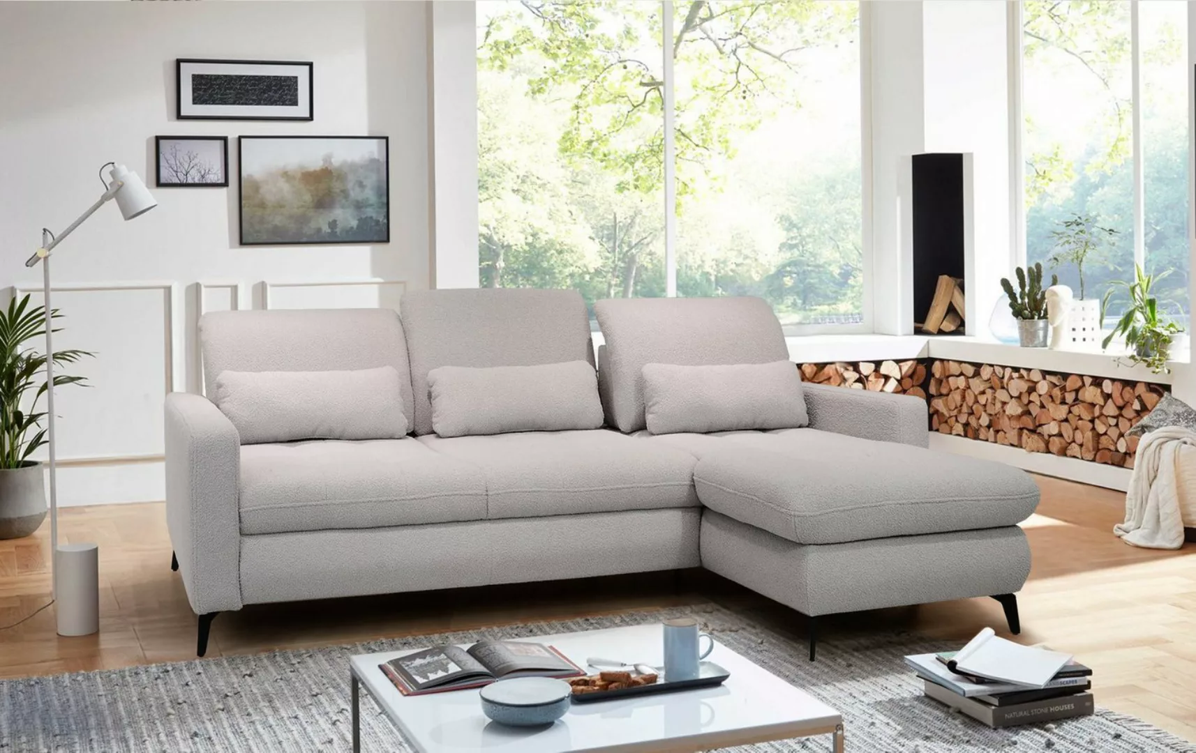 Hygger Möbelhaus Ecksofa Nice mit Bettfunktion Sofa mit Schlaffunktion L Fo günstig online kaufen