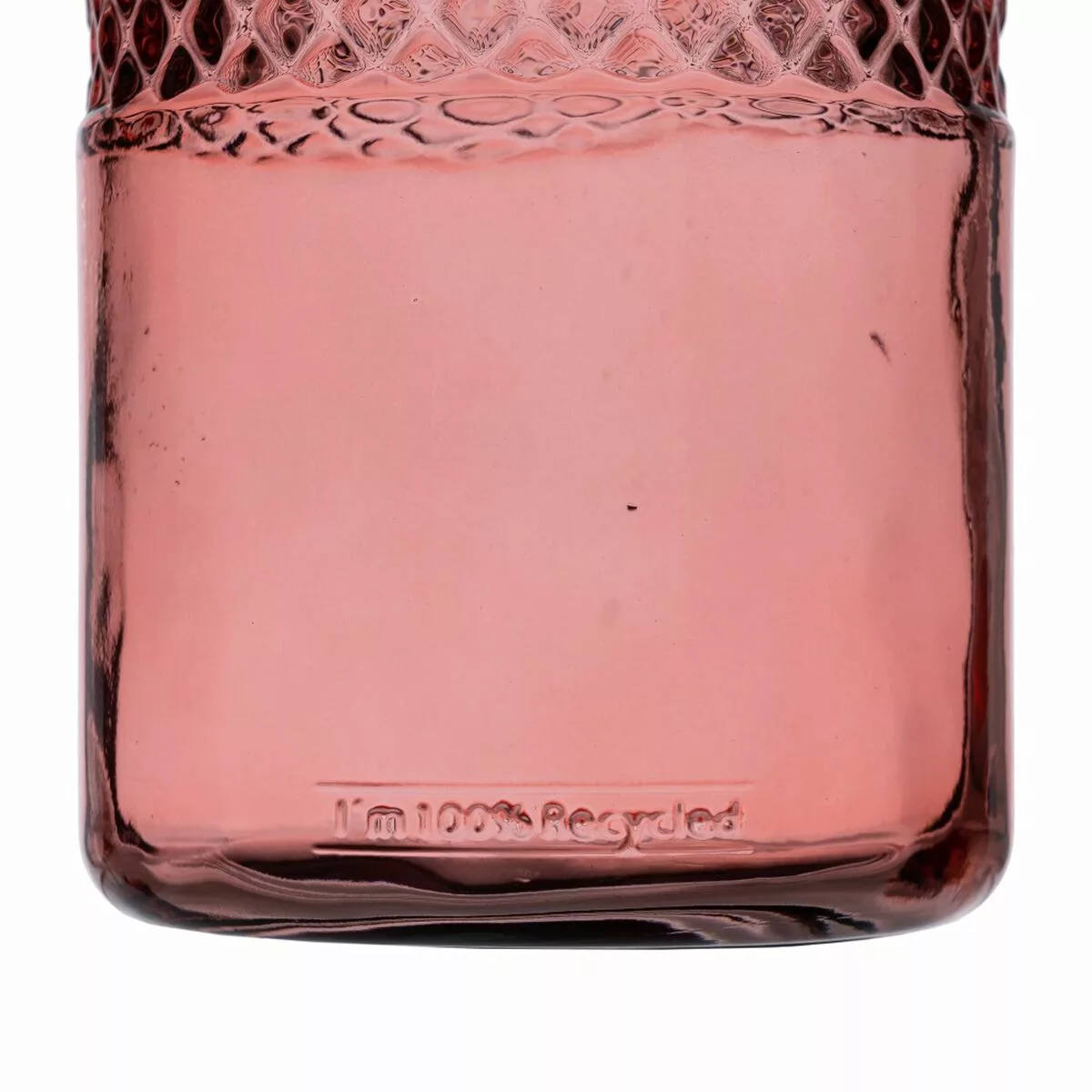 Vase 15 X 15 X 45 Cm Rosa Recyceltes Glas günstig online kaufen
