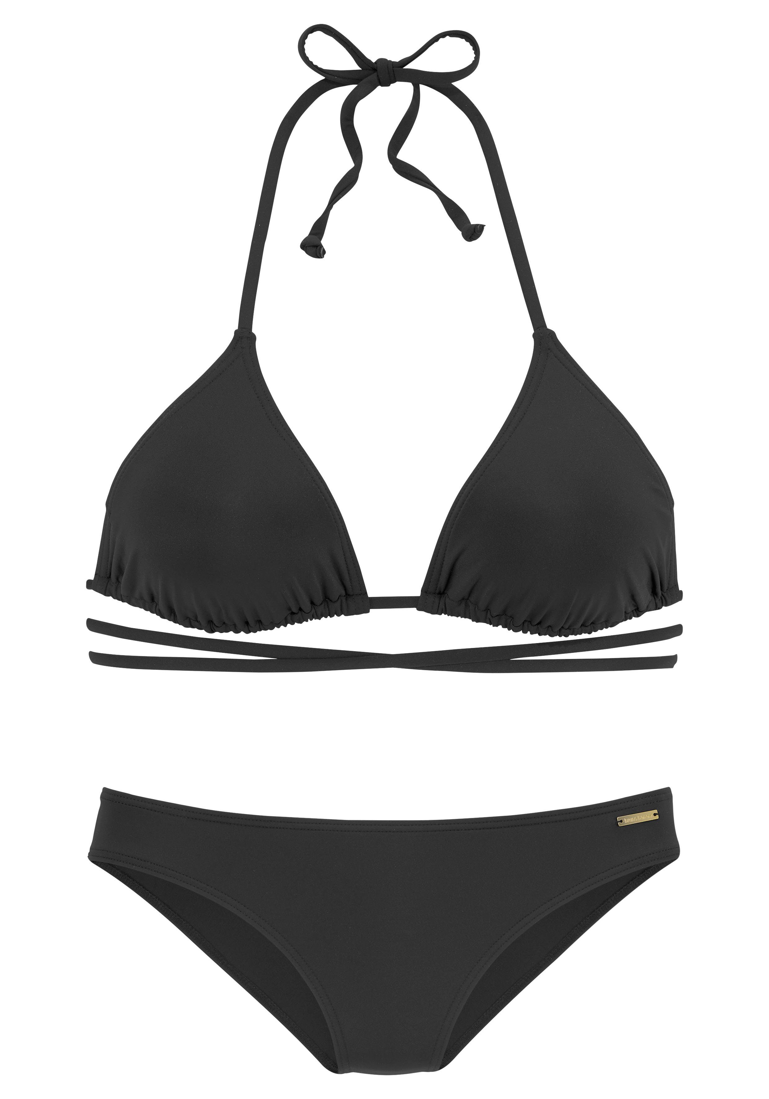 Bruno Banani Triangel-Bikini unifarben mit langem günstig online kaufen