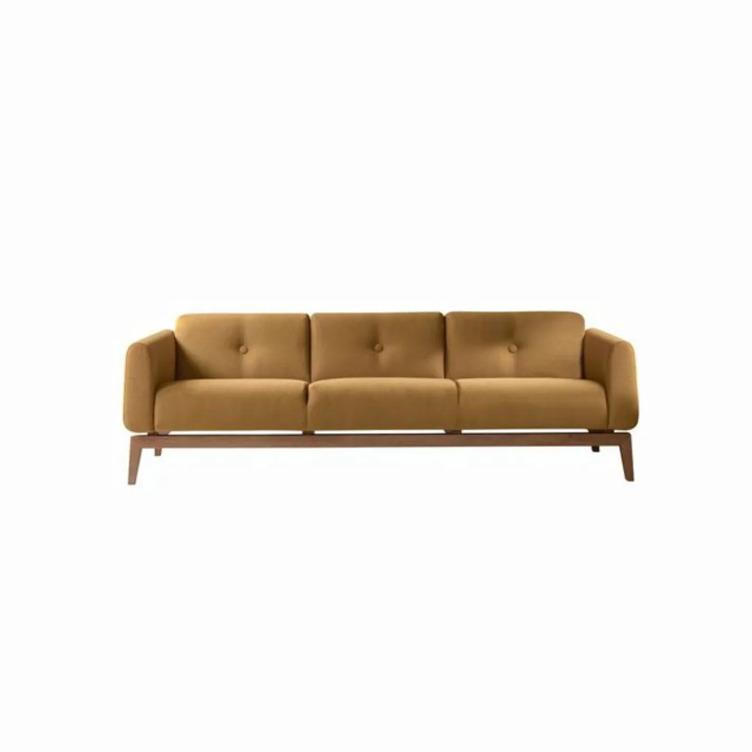 Tikamoon Sofa 3-Sitzer-Sofa mit massivem Eichenholzgestell günstig online kaufen