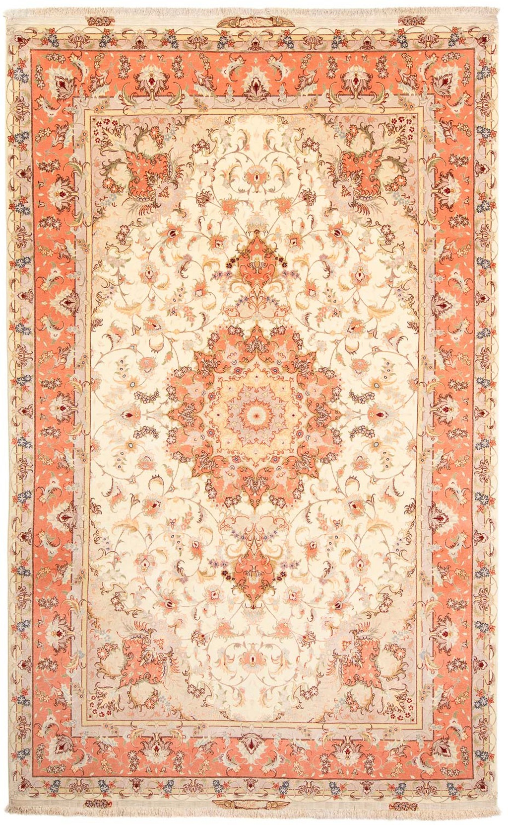 morgenland Orientteppich »Täbriz rund - 308 x 200 cm - beige«, rechteckig, günstig online kaufen